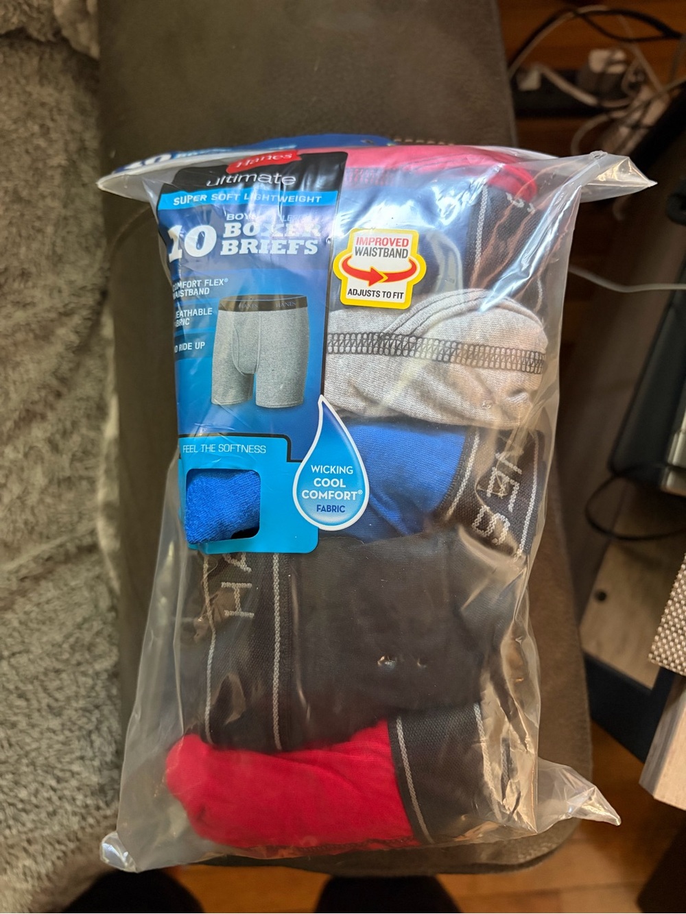 Boys XL 10-Pack Boxer Briefs - Mixed Colors